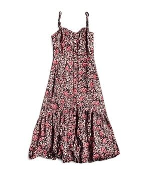 Mimi Chica Pink and Black Floral Dress